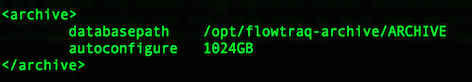 Archive block in flowtraq.conf