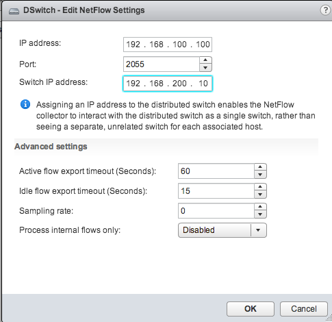 VCenter NetFlow Entry